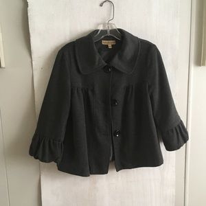 Notations Charcoal Flare Jacket w/Big Buttons (S)